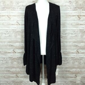 Style & Co Boho Cardigan M Black White 414